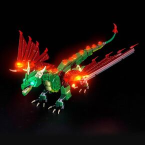 إضاءة LED متوافقة مع Dragon Dragon 31161 ، مجموعة الضوء المتوافقة مع LEGO 31161 Dragon Medieval Dragon 3 في 1 ، ولم يتم تضمين مجموعة النموذج
