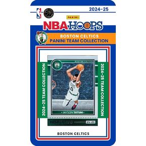2024-25 NBA Hoops Factory Sealed Boston Celtics Team Set: Jayson Tatum, Jaylen Brown, Kristaps Porzingis, Baylor Scheierman RCs (10 Cards)