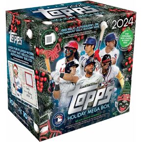 Topps 2024 Baseball Holiday Mega Box: بطاقات تداول ذات طابع عطلة ، 100 قطعة