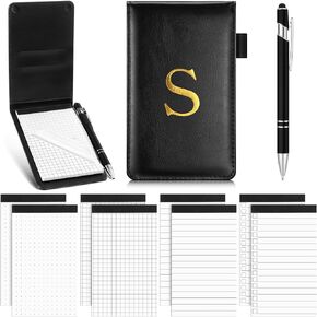 11 Pcs 3 x 5 Inch Small Pocket Notebook with Pen, Mini Pocket Notepad Holder Set for Valentines Employee Staff Coworker Appreciation Gifts Classroom Offices Schools Restaurants Supplies(Letter J)