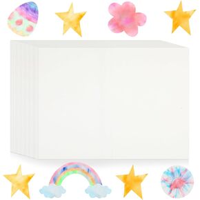 100 Pcs Color Diffusion Paper Set White Rectangular 14 x 18 Inch Watercolor DIY Painting Craft Paper Handmade Art Activity Supplies for DIY Event Party Holiday Decoration Painting Gifts Bulk