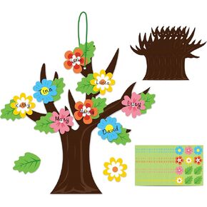 Watinc 24 Pack Spring Tree Craft Kit ، اجعل شجرة الربيع معلقة الحلي ، وأزهار الربيع ، تترك الأشجار ديكورًا للحفل