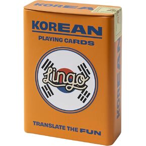 لعب الورق في Tin Box | قضية سفر قوية | مجموعة تعلم لغة هانغول مع عبارات مفيدة | مرحة سطح البطاقة الكورية المرئية لزيادة مهارات المفردات والنطق