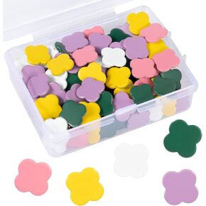 100pcs دبابيس دفع المسامير ، إبهام الجدار ، دبابيس دفع النقطة الصلب لصالح لوحة Cork Hangings Home Decorative (Flower)