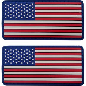 USA American Flag Morale PVC Rubber Patches ، Pet Service Cog Patch Patch for Dog Stest Tharness ، Tactical Militar Morale Badges