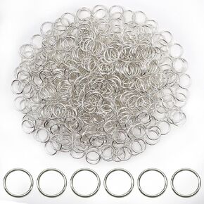 TOOB 500pcs 8 مم حلقات قفزة مفتوحة حلقات قفزة فضية لمجوهرات صنع حلقات تقسيم المعادن لموصلات DIY مفاتيح أساور القلادات