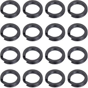 Sunnyclue 1 Box 240pcs 8mm legles steel lem reples حلقة مزدوجة حلقات تقسيم الجزء الأكبر دائرة معدنية صغيرة مفتوحة حلقات مفاتيح سلسلة مفاتيح لصنع المجوهرات أساور مفاتيح DIY