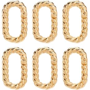 Sunnyclue 1 Box 6pcs REAL 18K GOLD PLATED TRIGGER SPRING O RINGS OP SPRING O RING CLIPS BRASS REAL 18K GOLD PLATING PRITING SNAP SNAP SNAP FOR