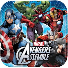 Hallmark Avengers تجميع لوحات عشاء حفلات عيد ميلاد جديدة (8 لكل PKG)