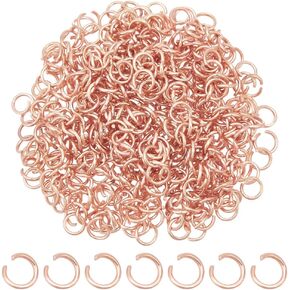 500pcs حلقات القفز الذهب الوردي 3 مم من الفولاذ المقاوم للصدأ حلقات القفزة المفتوحة المعادن أو حلقات حلقة دائرية مستديرة للوصلات لقرار DIY أقراط صناعة المجوهرات