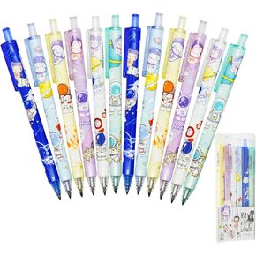 Maydahui 24 PCS الفضاء الخارجي الملون أقلان أقل بقرة قابلة للسحب HB 0.5 مم من الكواكب الكرتونية الفضاء قلم رصاص قلم رصاص إلى الأبد للمدرسة لوازم المكاتب الجيدة حقائب جيدة