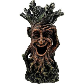 Fish Tank Tree Trunk Decoration Aquarium Statue Hollow Stump Root Branch Terrarium Hideout Accessories Freshwater Saltwater Ornament for Hermit Crabs, Crayfish, Sucker Fish, Guppy