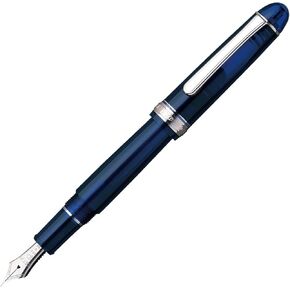 Platinum Fountain Pen #3776 Century Rhodium Finish Chartres Blue ، Medium Point PNB-18000CR #51- M مع ملصق Love Kanji