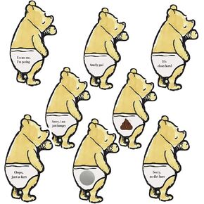 48 PCS ألعاب Winnie Baby Shower ، أنبوب خدش من اللعبة ، بطاقات Pooh Party لطيفة تذاكر اليانصيب ممتعة نشاط استحمام الطفل وفكرة