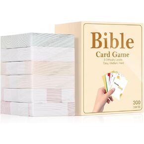 لعبة Trivia Game 300 ، وهي مثالية لدراسة الكتاب المقدس ، ومجموعات الشباب وتجمعات الكنيسة ، وبطاقات ألعاب Trivia المسيحية الممتعة للبالغين والأسرة ، وهدية مسيحية رائعة