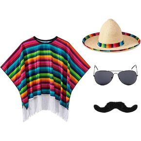 تم ترقيته إلى Big Sister 4 PCS Costume Mexican Party Costume Cost Cinco de Mayo Boy Costume