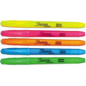 Sharpie 27075 Accent Pocket Style Thightlighter Allight Tip ألوان متنوعة 5/مجموعة