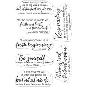 Hero Arts Clear STMP LIT, Literary Quotes (CM524), 4 x 6 Inch