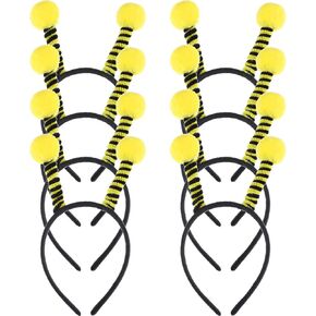 Yaomiao 8 قطع Bee Antenna Houders Beads Tentacle Hair Bands for Kids Women Halloween Cosplay Assume Association Party Forms Favors