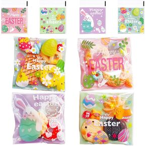 أكياس حلوى عيد الفصح AXYEEER 100 PCS ، وأكياس ملفات تعريف الارتباط ذاتية عيد الفصح.