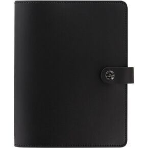 Filofax The Original Organizer, A5 Size, Black - Leather, Six Rings, Week-to-View Calendar Diary, Multilingual, 2025 (C022509-25)