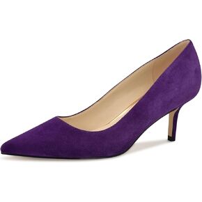 Nine West Women's Arlene Pump, Dark Purple Suede 502, 7