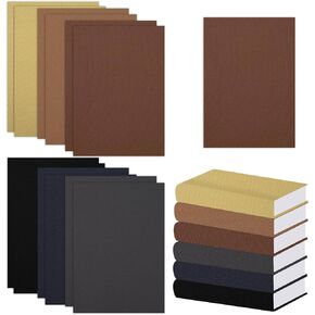 12pcs Book Cloth 14 × 10 بوصة ، 6 ألوان ورقة سطح السفينة مدعومة لغطاء كتاب القماش DIY (02)