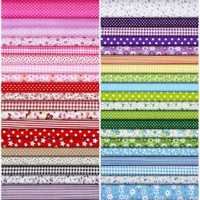 40 Pcs 10 x 10 Inches Spring Summer Floral Cotton Fabric Bundle Squares Precut Fabric Squares Multi Color Floral Fat Sheets for DIY Craft Quilting Sewing