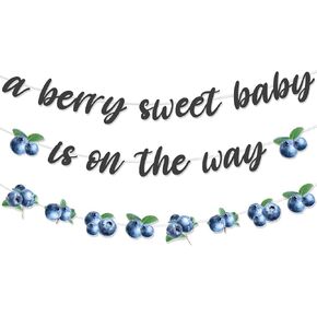 Jollyboom Berry Sweet Baby Shower Decorations - Girls Berry Fruit موضوع شعار و Garland