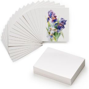Meeden 4 "× 3" بطاقات الورق المائية المائية فارغة ، 5 أجهزة كمبيوتر باردة الصحافة المائية المصغرة بألوان مائية ، بطاقات بريدية مائية مائية 100 ٪ للبالغين والطلاب (140 رطل/300GSM) ، 5 × 10 أوراق