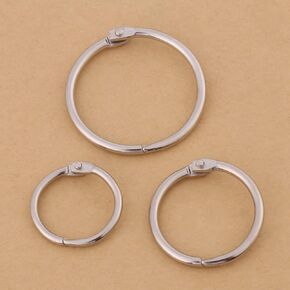 OUMEFAR SILVER O RINGS METALTRINGS BENKE RINGE SPLISE KEY for Photo Photo Scrapbook Key Crafts JewelryFinding Rings Huchice Duty Key Rings Heavy Duty Key Cheain Clips (25mm)