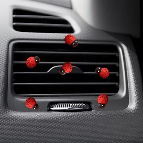 30PCS Cute Ladybug Car Stickers, Red Self-Adhesive Ladybugs Cars Decorations Ornaments for DIY Crafts, Lady Bugs Decor for Scrapbooking Fairy Garden Party Home