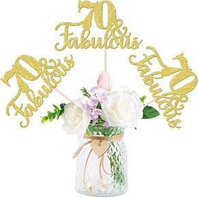 12 PCS 90 وعصا مركزية رائعة من جانب مزدوج الوجهين السعيد 90 طاولة عيد ميلاد زهرة مركزية العصي هتافات إلى 90 زخارف زهرية لعيد ميلاد 90 لوازم حفلة روز الذهب الوردي