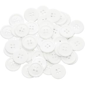 Lilaly 50 PCS 3/4 بوصة الأزرار للحرف اليدوية ، 4 ثقوب أزرار الراتنج الأسود ، لخياطة الأطفال سترة DIY الحرف اليقظة (أسود)