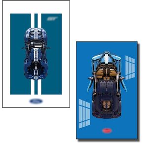 شاشة Iluane Wallboard for Lego Technic 2022 42154 عرض الحزمة اللوحة Wallboard لـ LEGO Technic Bugatti Chiron 42083 Race Car (لا توجد سيارة)