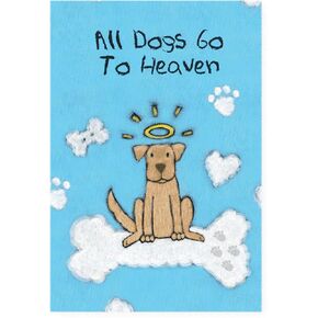 Dog Speak Comple Complelet-"All Dogs Go to Heaven"-14 صفحة هدية ذكرى فقدان الحيوانات الأليفة للتعبير عن الحزن والدعم ، 4.75 "× 6.75