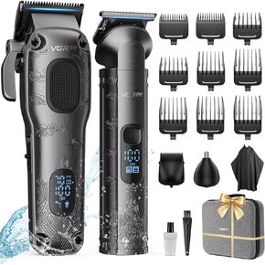Hair Clippers for Men Professional, Cordless Hair Clippers for Hair Cutting, Mens Clippers and Trimmers Set, Electric Hair Trimmer for Men with Package Box