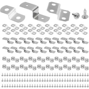60Pcs Offset Canvas Clips with Screws Heavy Duty Picture Framing Mirror Clips ( 6mm/0.24in 7mm/0.28in 9mm/0.37in)