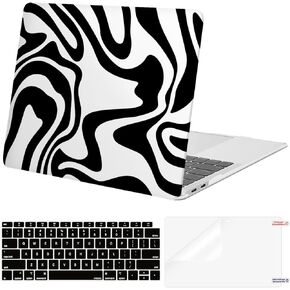 MOSISO Compatible with MacBook Air 13 inch Case 2022 2021 2020 2019 2018 Release A2337 M1 A2179 A1932 Retina Display Touch ID, Plastic Hard Shell Case&Keyboard Cover&Screen Protector, Art Water Ripple