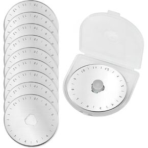 10 Pack Rotary Cutter Blades 45mm for Fits Fiskars,Olfa,Truecut Rotary Cutter Replacement Arts Crafts Quilting,Sharp and Durable