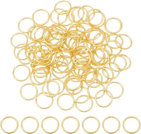 30pcs حلقات القفز الذهبي 9 ملم من الفولاذ المقاوم للصدأ مقاوم المقاوم للصدأ حلقة قفزة الذهب 18 كيلو حلقات قفزة مطلي بالذهب موصلات حلقة غير مصممة in Kuwait