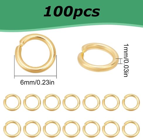 30pcs حلقات القفز الذهبي 9 ملم من الفولاذ المقاوم للصدأ مقاوم المقاوم للصدأ حلقة قفزة الذهب 18 كيلو حلقات قفزة مطلي بالذهب موصلات حلقة غير مصممة in Kuwait