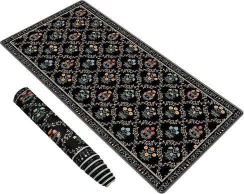 Baziabbo Green Big Desk Mat,XXL Extended Large Mouse Pad,Gaming Mousepad with Stitched Edge,Non-Slip Rubber Base Keyboard Desk Pad for Home Office Study Game，Girls and Women(Pond Lotus Leaf) in Saudi Arabia