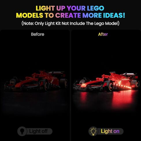 مجموعة مصباح LED تمت ترقيتها متوافقة مع LEGO FERRARI SF-24 F1 RACE CAR CAR in Saudi Arabia