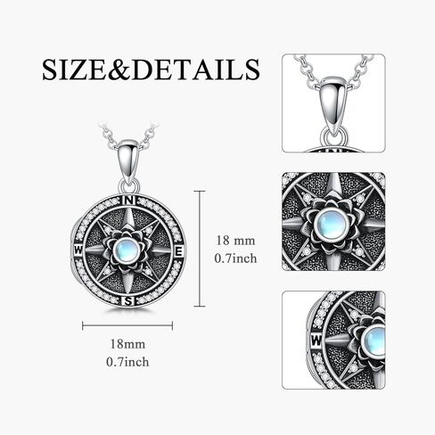 Heart Locket Necklace for Women 925 Sterling Silver Rose Flower Photo Locket Necklace that Hold 2 Pictures in Kuwait