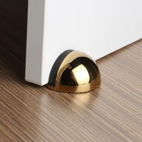 2 Pack Door Stopper Stainless Steel Door Stop, Can be drilled or drill-free 3M Adhesive, Door Holder Doorstop for Hotel Home Restaurant, in Floor Mount Half Dome Door Stopper Set (Red Bronze) in Kuwait