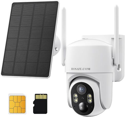 كاميرات مراقبة خارجية لاسلكية تعمل بالطاقة الشمسية، كاميرات WiFi تعمل ببطارية قابلة للإمالة لأمن المنزل، رؤية ليلية ملونة بدقة 2K، محادثة ثنائية الاتجاه، كشف الحركة البشرية PIR وتنبيهات الهاتف in Saudi Arabia
