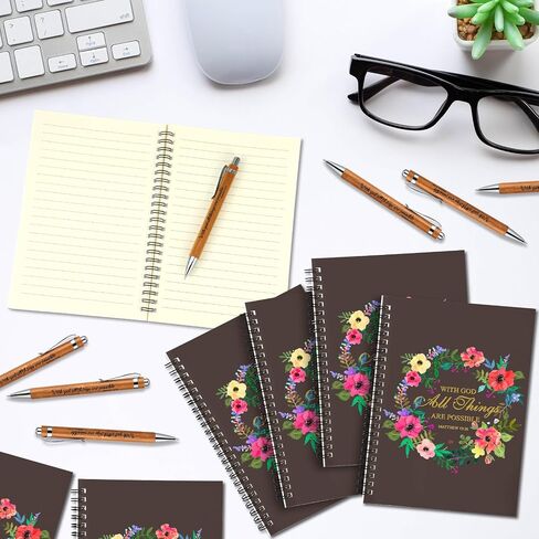 50 Sets Christian Gifts Bulk Prayer Journal with Bible Verse Pen and Inspirational Notepad Church Favor in Bulk for Staff, Teacher, Pastor, Thanksgiving Christmas Family Gifts (5.5 x 8.3 in) in Kuwait