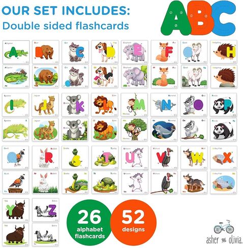 Wooden Alphabet Puzzle & Number Puzzle and Flash Cards Set - Includes Box, Lacing Beads and Threads in Saudi Arabia
