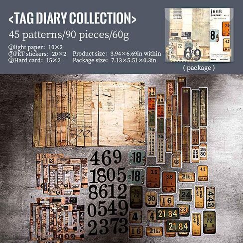 Vilikya 90pcs Film Scrapbook Stickers Pack for Junk Journal Supplies ، ورق decoupage ذو موضوع الأفلام لمجموعة Scrapbooking ، شريط أليف شريط أفلام وبطاقات إطار للصور لصالح Journaling Bullet Journaling in Saudi Arabia